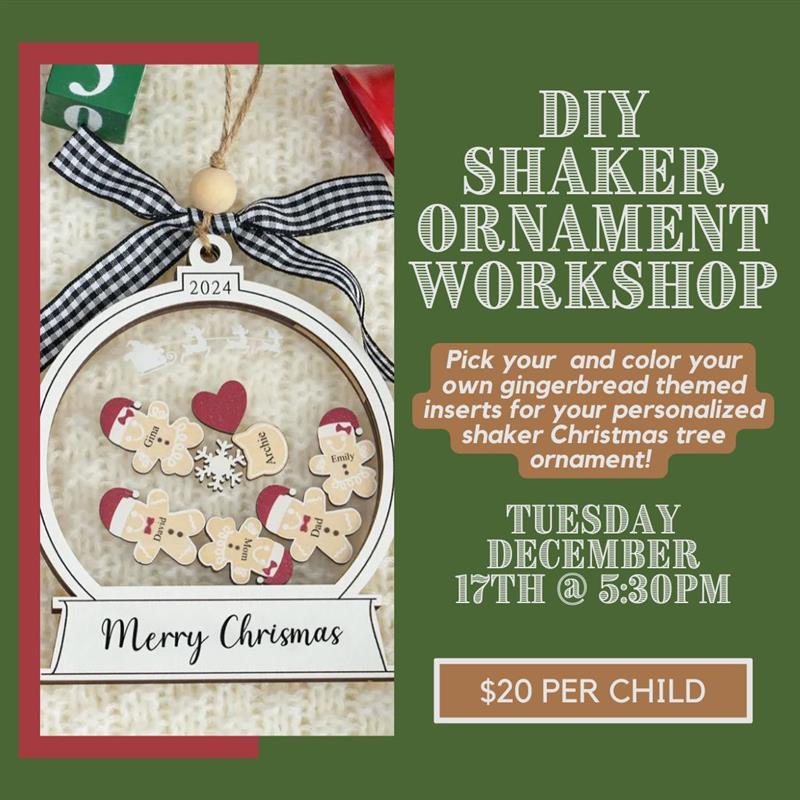 SE Plant Co. Kids DIY Shaker Ornament Workshop